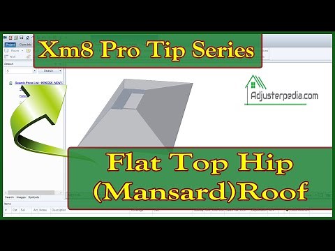 How to Sketch a Flat Top Hip (Mansard) Roof in Xactimate