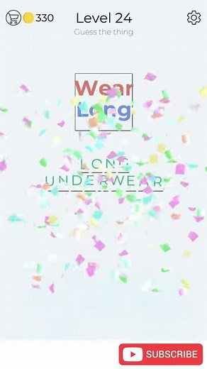 Dingbats Level 24 Wear Long Walkthrough