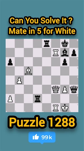 Can You Solve It ? Mate in 5 for White #chess #shorts