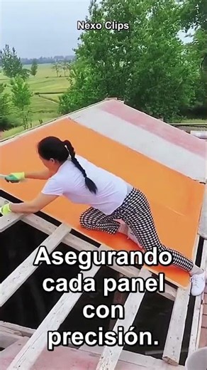 Instalación profesional de techo paso a paso #worker #process #construction #roofing #diy