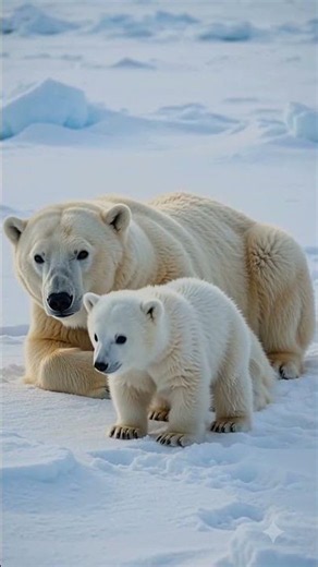 ​🐾 A Day in the Life of a Polar Bear Cub! 🧊 #shorts