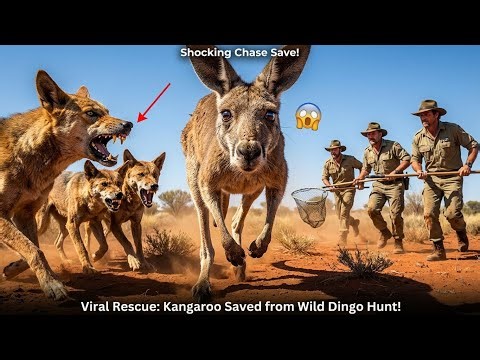Viral Kangaroo Rescue from Dingo Hunt!