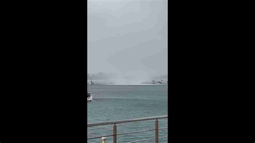 Waterspout spotted spinning off coast after heavy rain in Phuket