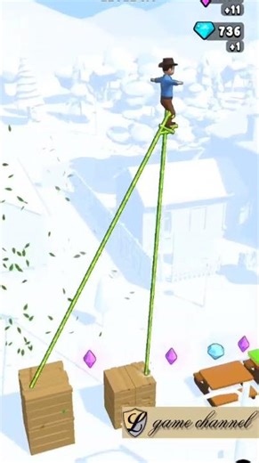 stilts run walk & step over 😉😉 gameplay // l game channel // android,ios 90000 #rungame #shorts