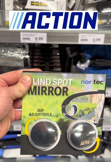 STOP SCROLLING 🚨🚗 I found THIS at Action and every driver needs it 😳 Blind spot mirrors = safer lanes, zero surprises, full control. #action #actiongermany #nouveauté #blindspotmirror #fyp