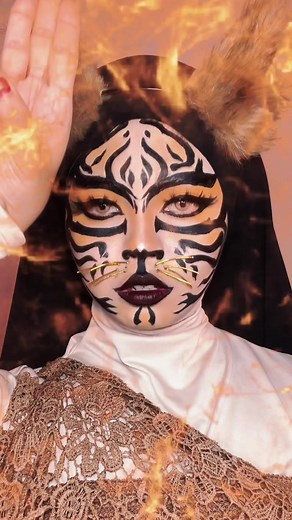 The Hunger Games Inspired Tiger Makeup Tutorial