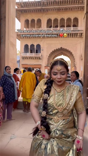 TheUntold RC ||Artist|| on Instagram: "Whether south indian or north Indian bride ,“A daughter’s bidaai is when happiness and heartbreak sit together quietly.” @theuntoldrc Makeup by @saramakeovermastery Saree by @anejamall"