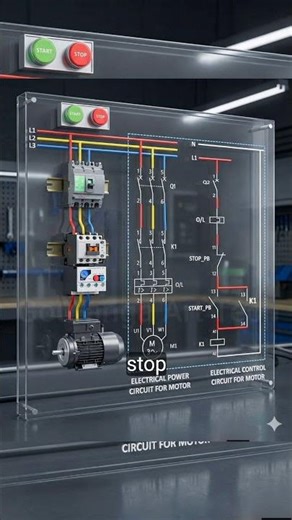 Electrical Power Circuit for Motor | Motor Power Wiring Diagram | Basic Electrical Tutorial