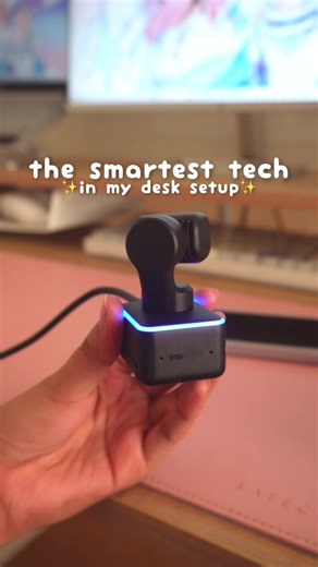 this AI 4k webcam is the future! 👏🏼 LINK IN BIO#insta360 #desksetup #insta360link #webcam #smarttechnology #gimbal #cozy #ai #aiwebcam #smarttech #gimbalcamera #officesetup #officeessentials #deskessentials #setupinspo #fyp