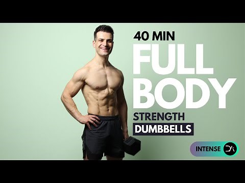40 min FULL BODY Dumbbell workout | No Repeat ( Build & Burn | No Jump )