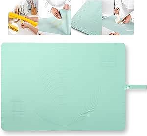 Extra Large Kitchen Silicone Pad - 2023 New Non Slip Non Stick Silicone Pastry Mats for Rolling Out Dough, Baking Mats Silicone for Baking Cookie Sheets, Thick Heat Resistant Mat for Oven Bread