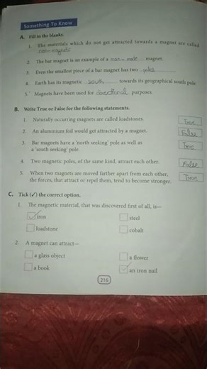 DAV Public school class 6 subject Science chapter 14 MCQ