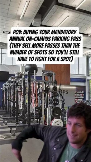 College parking is a racket #collegesports #strengthandconditioning