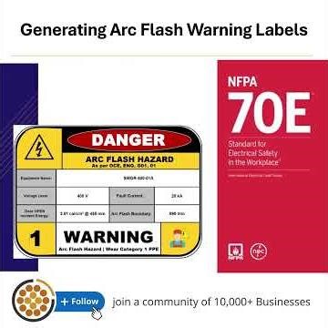Generating Arc Flash Warning Labels