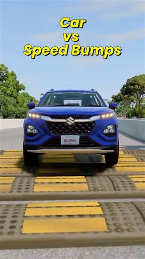 Car vs Massive Speed Bumps in Beamng #beamngshorts