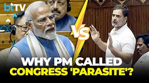 Minister Narendra Modi responded to the Motion of Thanks to the President's address in the Lok Sabha amidst protests from the Opposition demanding justice for Manipur. In a fiery speech, PM Modi accused Congress of having parasitic tendencies, stating, "Congress became a parasitic party in these polls; its allies are behind its victory in most of the 99 seats it won." He elaborated, "The Congress in 2024 has tendencies similar to parasites, and a parasite is an organism that feeds on the organis