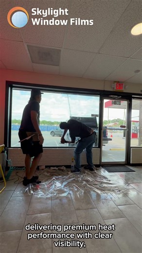 Window tint installation big glass