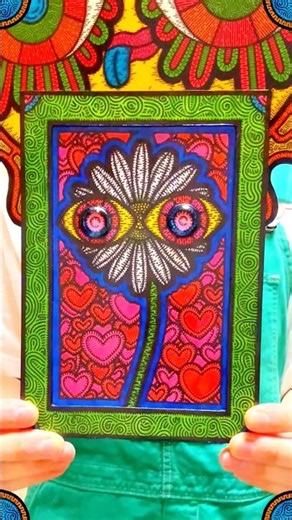 太陽のマーガレット🤍🌞Margaret of the Sun #art #アート #flowerart #現代アート #drawing