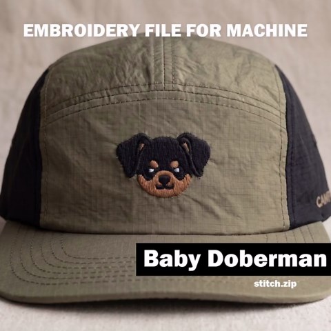 Tiny Baby Doberman Embroidery Design 1 Inch, Mini Dog Face Embroidery File, Small Puppy Head Machine Embroidery Design, Instant Download - Etsy