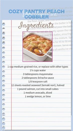 Cozy Pantry Peach Cobbler