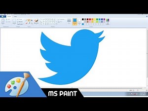 How to Draw Twitter Logo in MS Paint from Scratch!