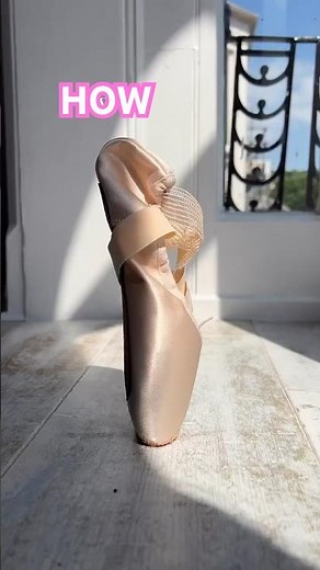 🩰 How To Darn Pointe Shoes | Sew Elastic Ribbons #ballet #pointeshoes #pointe #tutorial