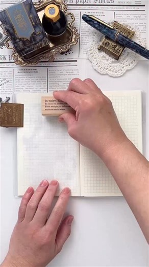 Berna 🖋️✍🏼🇺🇸 on Instagram: "New spread in my Midori B6 Slim script and ink splatters journal. I used an Esterbrook Blue Moon Estie with an EF nib and Ferris Wheel Press Glistening Glass Ferritales, 2023 collection. Absolutely beautiful pairing. ✨Discount Codes✨ Atlas Stationers: BKPAPER to save @ferriswheelpress JA-BK to save @esterbrook_official : bkpaper10 to save Rub-on transfers: @mu_lifestyle Notepad labels: @loi_design [ collage, writing, fountain pen, ink s