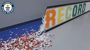 World's Longest Domino Wall Fall