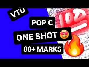 PRINCIPLES OF PROGRAMMING USING C SUPER IMPORTANT 🔥🔥🔥 PASSING PACKAGE💯🤩| BPOPS103/BPOPS203 #cse #vtu