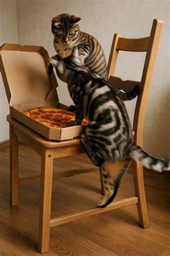 [Nibble Nibble] Episode 1: The Great Pizza Heist 🍕- [The Attempt] #cute #cat #food