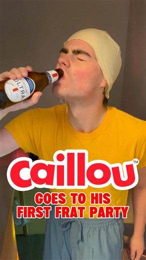 Caillou Goes to His FIRST FRAT PARTY!!! PBS Kids Icon Can’t Handle His BEER??? #shorts