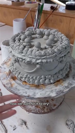 Creating a Ceramic Cake Masterpiece | Art Student's First Time Piping