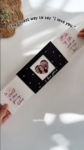 ✨ Sliding into your heart with this handmade surprise #handmadecards #papercrafts #diygifts #craft