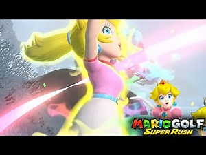 Mario Golf Super Rush Peach vs Daisy vs Rosalina in Blustery Basin