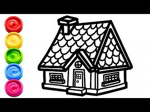 How to Draw and Color a 3D House 🏠 Easy Drawing, Coloring and Painting Tutorial
