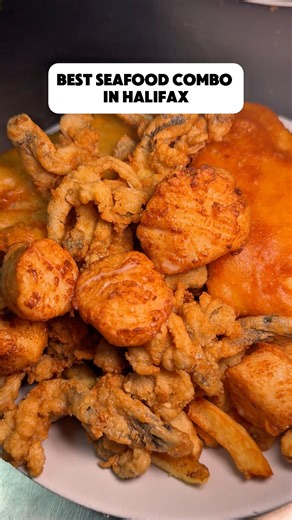 217K views · 1.7K reactions | This is how to make seafood platter the right way. ⬇️ ✅ Giant Nova Scotia Scallops, dunked dusted in our secret blend. ✅ Golden brown clams, perfectly crisp ✅ The best fish and chips Halifax has to offer. Come by Rudy and Olives and let us know what you think. 㮝 | Rudy & Olives Fish and Chips | Facebook