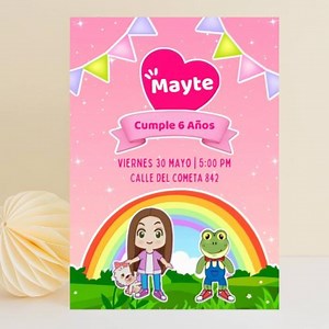 Invitacion Lara Campos, cumpleaños lara campos, editable, imprimible, canva, foto, lara campos - Etsy México