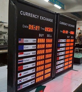 [Hot Item] World Currency Exchange Rate Display Board for Bank Restaurant Financing