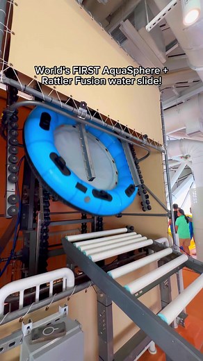 World’s first AquaSphere Rattler Fusion water slide! 🤯 Would you try this? Studio City Macau 新濠影滙 Alex Ojeda WhiteWater West #waterpark #travel #waterslide #macau #China | Alex Ojeda