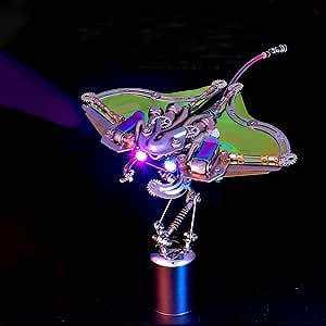 Metalkitor 3D Metal Puzzles for Adults, Mechanical Manta Ray Assembly Model, Jigsaw Crafts Brain Teaser - Perfect Desk Decor and Gifts(422+ PCS)