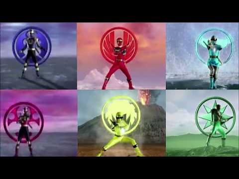 Power Rangers: Ninja Storm - All Group Morph Combinations - 2 WAYS AND 6 WAYS