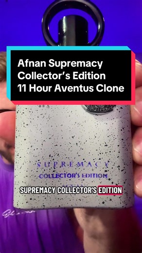 Afnan Supremacy Collector's Edition Review | 11-Hour Aventus Clone That Survived FragTok Testing | Nuclear Projection Budget Fragrance Can anybody tell me why FragTok waited until 2024 to make an Aventus clone that ACTUALLY lasts 11  hours? AFNAN SUPREMACY COLLECTOR'S EDITION - The Aventus Absolu alternative that's breaking FragComm right now. FRAGCOMM DATA: • 3,000 Fragrantica reviews • 8.5/10 rating consensus • 10/10 versatility (RARE rating) • 11  hour longevity tested • Nuclear projection co