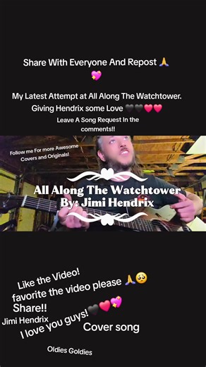 left handed guitarist plays All Along the Watchtower by Jimi hendrix. #Music #JHammerZ #jimihendrix #allalongthewatchtower #lefthandedguitarist