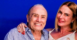 Esposa de Stênio Garcia afirma que casal vive relação aberta e ator brinca: 'Não estou sabendo'