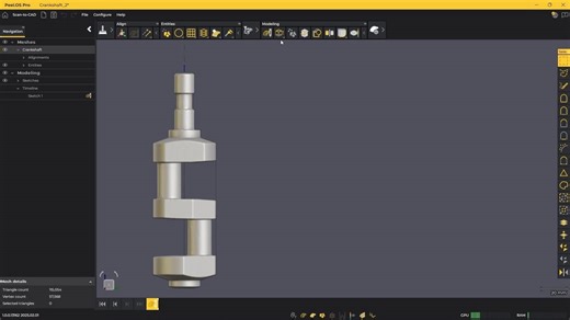 Peel 3D on Instagram: "Turning scan data into usable geometry doesn’t have to mean rebuilding everything from scratch. In this week’s tutorial, we take the aligned crankshaft profile and simply revolve it to create the base shape, then use familiar tools like planes, cylinders, and the colormap to validate selections and lock features to the correct axis. It’s a straightforward workflow that keeps modeling clean and controlled instead of overcomplicating the process. With Peel.CAD Pro, you can c