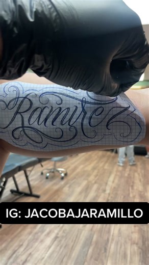 “Ramirez” custom script🔏 #losangeles #la #blackandgreytattoo #tattoolettering #scripttattoo #lettering #tattooscript #eastlos #whittierblvd #montebello