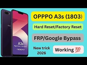 How to Format+FRP Bypass oppo A3s (CPH1803) || oppo a3s Hard Reset