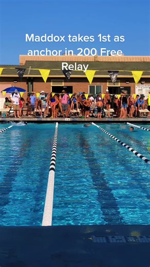 Maddox takes 1st in the 200 Free Relay! #swimming @danellehull
