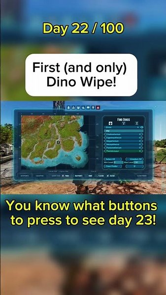 100 Days to Beat EVERY Alpha on The Island - Day 22 - Dino Wipe for better Theri’s #arksurvival
