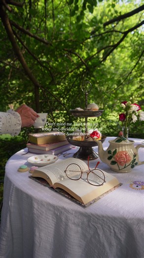 Jane Austen Tea Party Setup Ideas: Mulberry Tree Backyard Tea